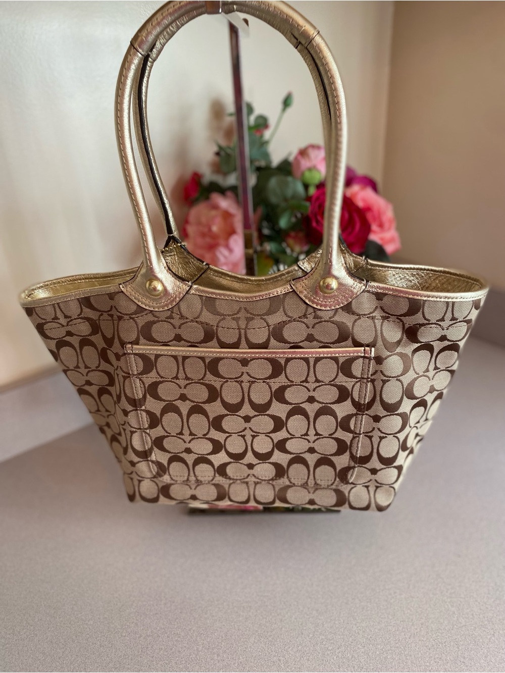 Coach Vintage Y2K Bleecker Floral Signature Applique Tote - Picture 3 of 16